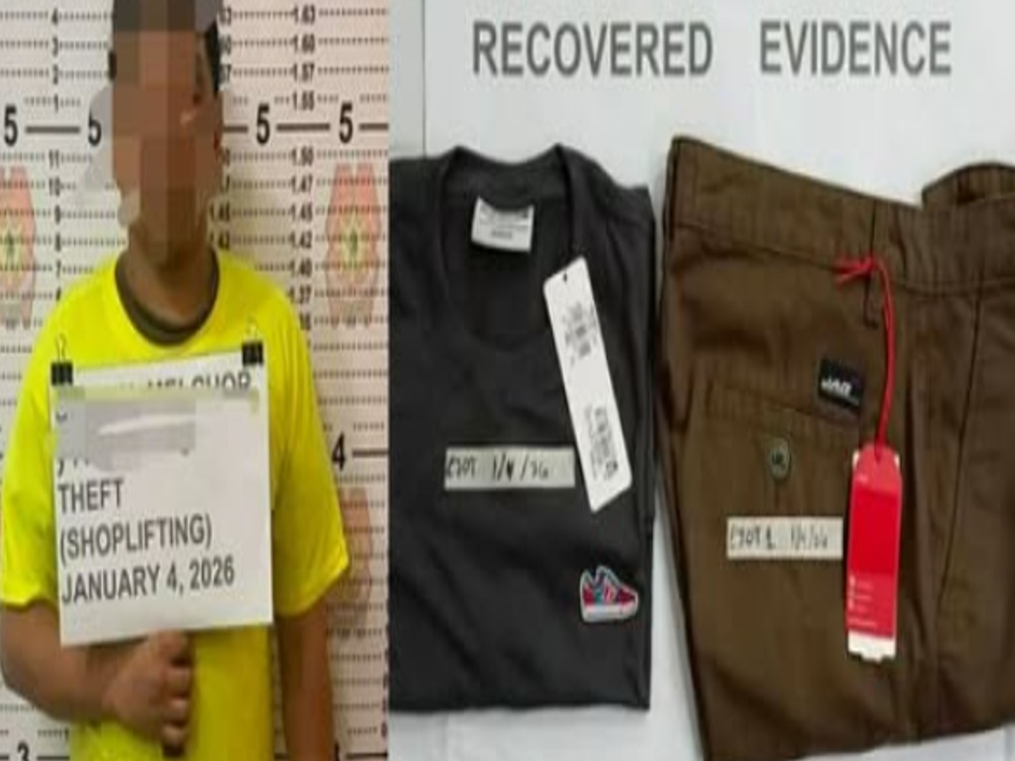 Construction worker arrested for third shoplifting incident in four months in Legazpi City